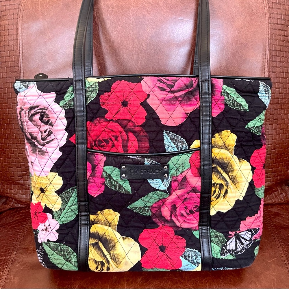 Vera Bradley Havana Rose Collection Super Spacious Tote / Shoulder Bag - Picture 2 of 14